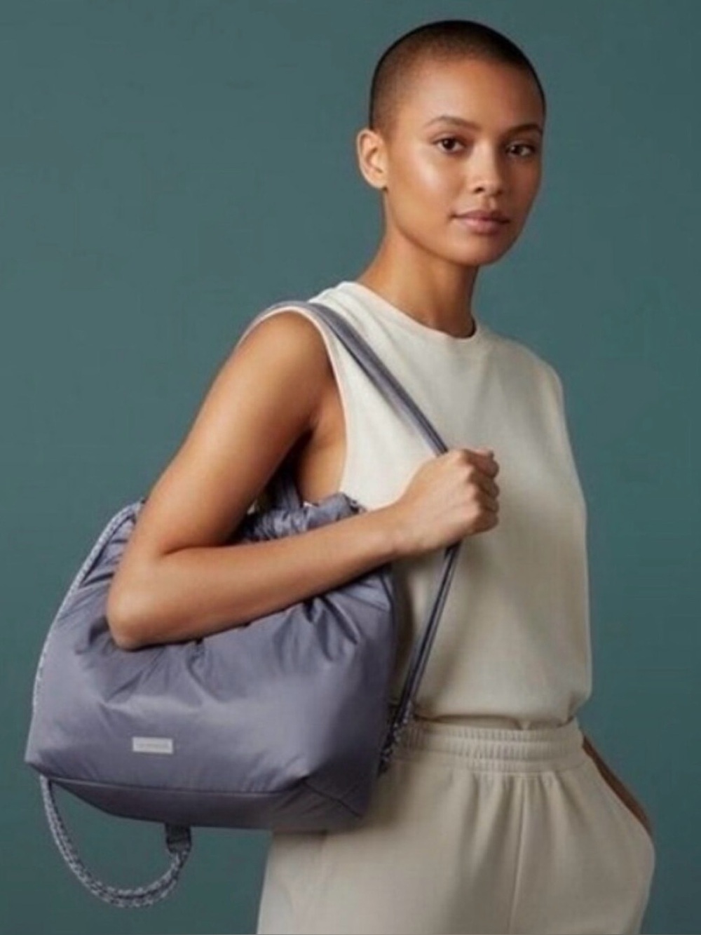 NWT Wildfox Puffy Drawstring Backpack Lavender/Purple